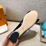 Louis Vuitton LV Women Popi Flat Ballerina Black Patent Calf Leather Monogram Nylon Bow - Image 13