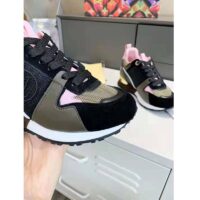 Louis Vuitton LV Women Run Away Sneaker Pink Suede Calf Leather and Nylon