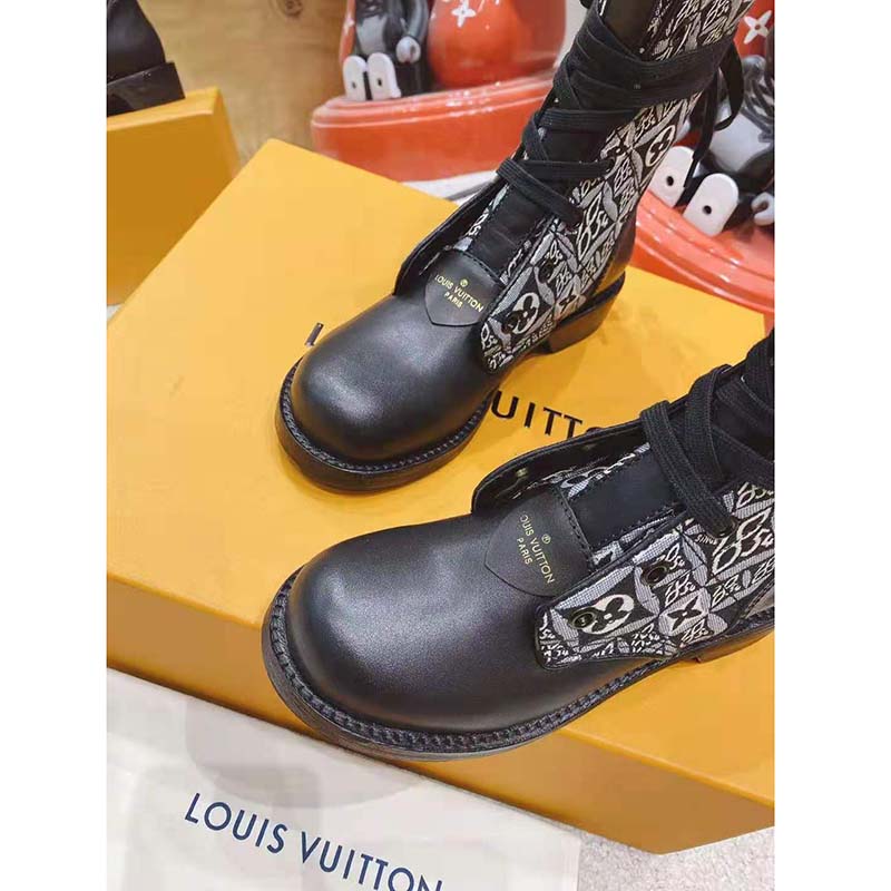 Louis Vuitton Jacquard Since 1854 Metropolis Flat Ranger Boots Sz 37 NIB