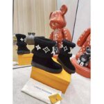 Louis Vuitton LV Women Snowdrop Flat Ankle Boot Cognac Black Suede Calf Shearling - immagine 2