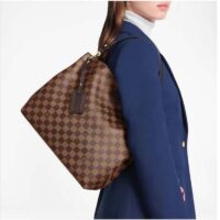 Louis Vuitton Women Graceful PM Hobo Brown Damier Ebene Coated Canvas