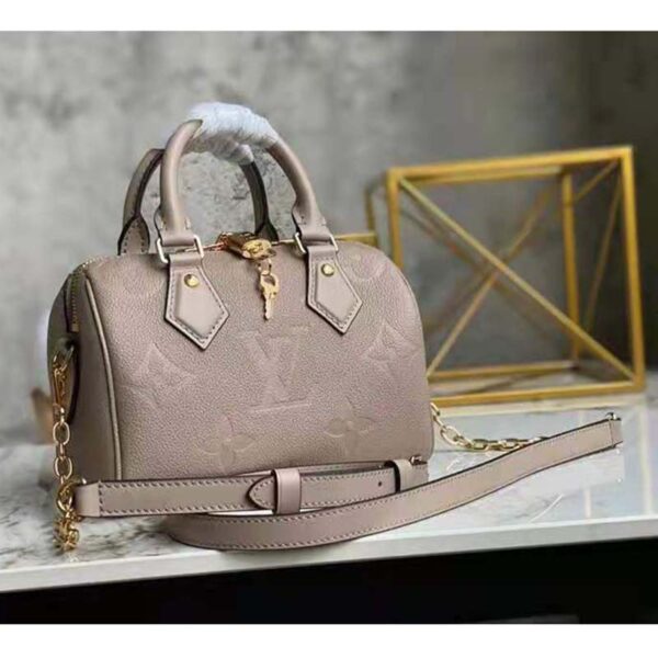 Louis Vuitton Women Speedy Bandoulière 25 Handbag Tourterelle Embossed Grained Cowhide Leather (4)