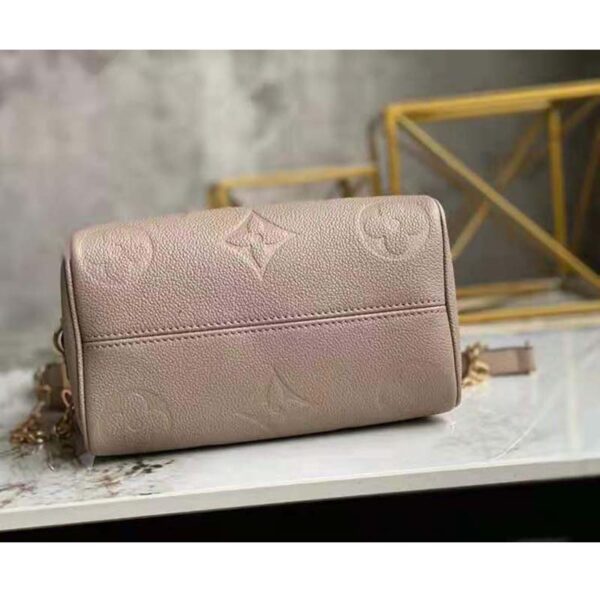 Louis Vuitton Women Speedy Bandoulière 25 Handbag Tourterelle Embossed Grained Cowhide Leather (9)