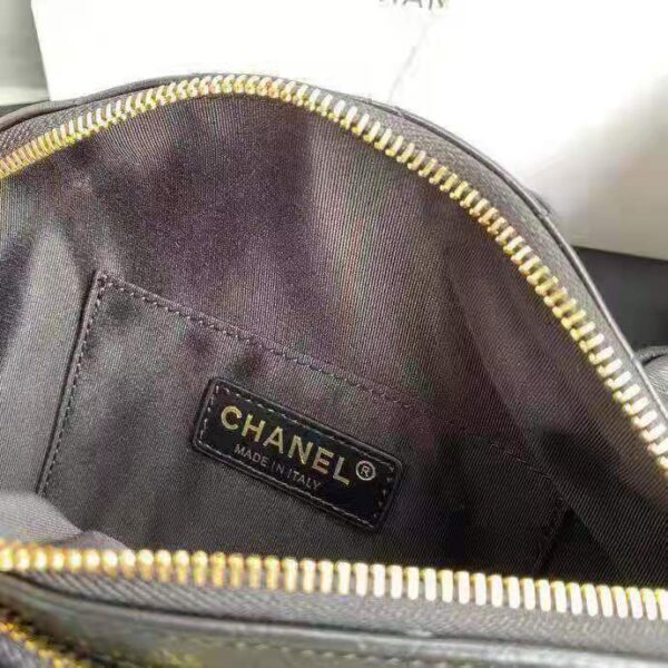 Chanel CC Bumbag Waist Pack Pocket Aged Calfskin Leather-Black (5)