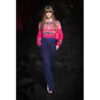 Chanel Women Pullover Cashmere Mixed Fibers & Silk Rose Pink & Blue