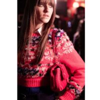 Chanel Women Pullover Cashmere Mixed Fibers & Silk Rose Pink & Blue (4)