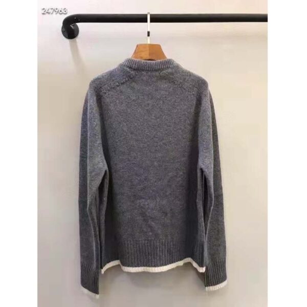 Dior CD Women Christian Dior Atelier Sweater Gray Wool Jersey (12)