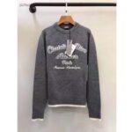 Dior CD Men Christian Dior Atelier Sweater Gray Wool Jersey - Imagen 2