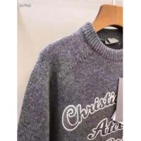 Dior CD Women Christian Dior Atelier Sweater Gray Wool Jersey Sweater Gray Wool Jersey (4)