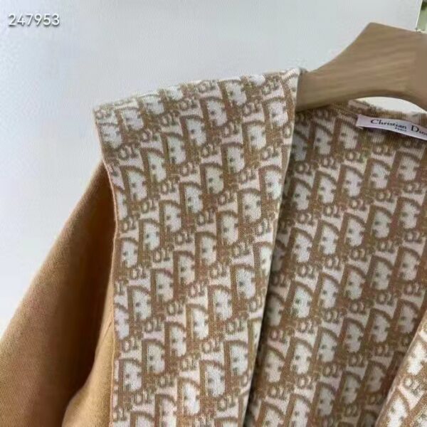 Dior CD Women Coat Belt Brown Double-Sided Wool Silk (3)