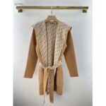 Dior CD Women Cropped Coat Hood Belt Double-Sided Wool Reference: 210M31A1375_X1245