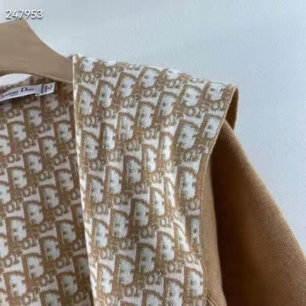 Dior CD Women Coat Belt Brown Double-Sided Wool Silk (6)