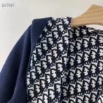 Dior CD Women Coat Navy Blue Double-Sided Wool Silk - Bild 5