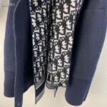 Dior CD Women Coat Navy Blue Double-Sided Wool Silk - Bild 6
