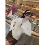 Dior Women Bee Fleece Blouson Ecru Technical Wool Cashmere Knit - Imagen 7