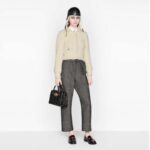 Dior Women Bee Fleece Blouson Ecru Technical Wool Cashmere Knit - Imagen 12