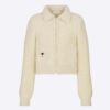 Dior Women Bee Fleece Blouson Ecru Technical Wool Cashmere Knit