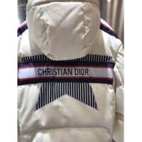 Dior Women Dioralps Hooded Down Jacket White Three-Tone Dior Star