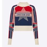 Dior Women Dioralps Stand Collar Sweater Star Wool and Cashmere