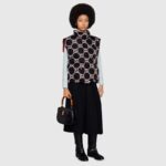 Gucci GG Women Interlocking G Down Padded Vest Black Red Nylon – Bild 11