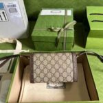 Gucci Unisex GG Mini Bag Beige Ebony GG Supreme Canvas - Image 3
