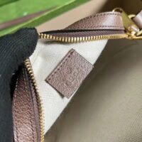 Gucci Unisex GG Round Shoulder Bag Double G Beige Supreme Canvas