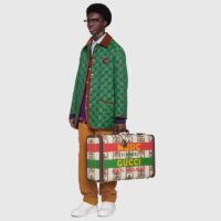 Gucci Women Gucci 100 Quilted GG Jacket Green Blue Quilted GG Canvas