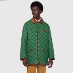Gucci Men Gucci 100 Quilted GG Jacket Green Blue Quilted GG Canvas - Image 10