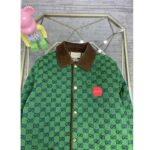 Gucci Women Gucci 100 Quilted GG Jacket Green Blue Quilted GG Canvas - Image 3