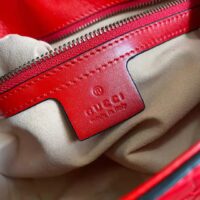 Gucci Women GG Marmont Crocodile Small Shoulder Bag Red Double G Small Shoulder Bag Red Double G (2)