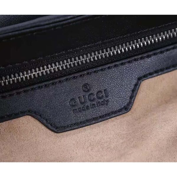 Gucci Women GG Marmont Medium Shoulder Bag Black Matelassé Double G (11)
