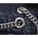Gucci Women GG Marmont Medium Shoulder Bag Black Matelassé Double G - Image 8