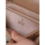 Gucci Women GG Marmont Mini Shoulder Bag Beige Double G Matelassé – Bild 15