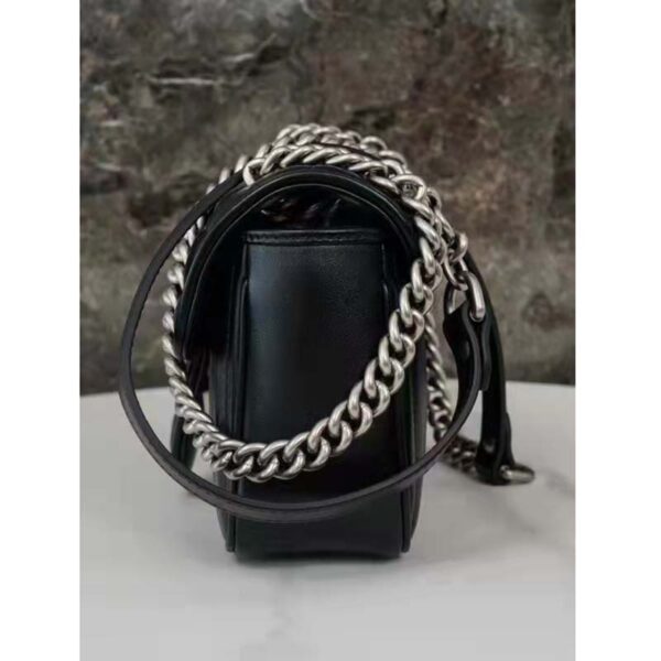 Gucci Women GG Marmont Mini Shoulder Bag Black Double G Matelassé (4)
