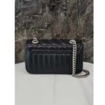 Gucci Women GG Marmont Mini Shoulder Bag Black Double G Matelassé – Bild 7