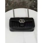 Gucci Women GG Marmont Mini Shoulder Bag Black Double G Matelassé – Bild 5