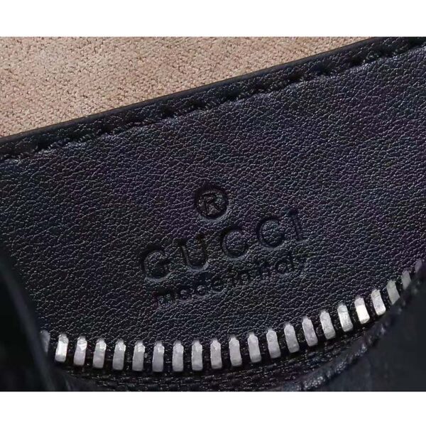 Gucci Women GG Marmont Mini Shoulder Bag Black Matelassé Leather (8)
