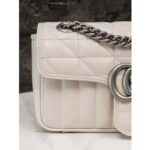 Gucci Women GG Marmont Mini Shoulder Bag White Double G Matelassé – Bild 9