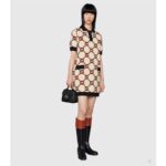 Gucci Women GG Marmont Mini Top Handle Bag Black Matelassé Leather - Image 9