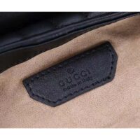 Gucci Women GG Marmont Mini Top Handle Bag Black Matelassé Leather