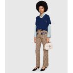 Gucci Women GG Marmont Mini Top Handle Bag White Matelassé Leather - Image 10