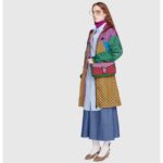 Gucci Women GG Marmont Multicolor Small Shoulder Bag Pink Red Canvas - Image 11