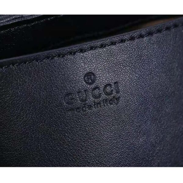 Gucci Women GG Marmont Small Shoulder Bag Black Matelassé Double G (9)