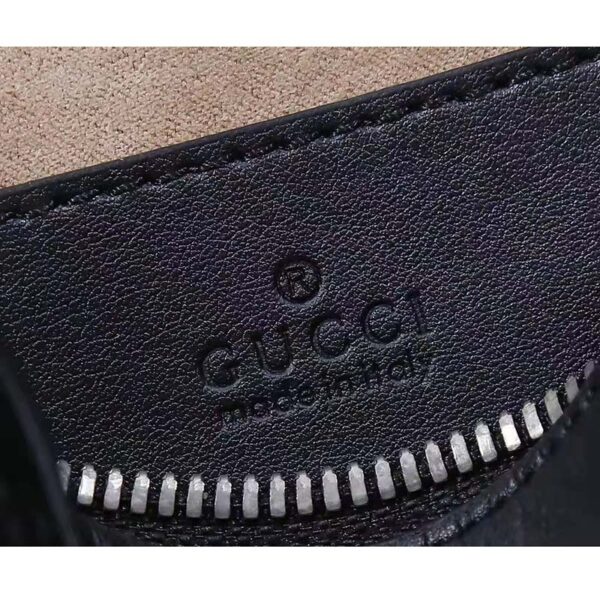 Gucci Women GG Marmont Small Shoulder Bag Black Matelassé Leather (11)