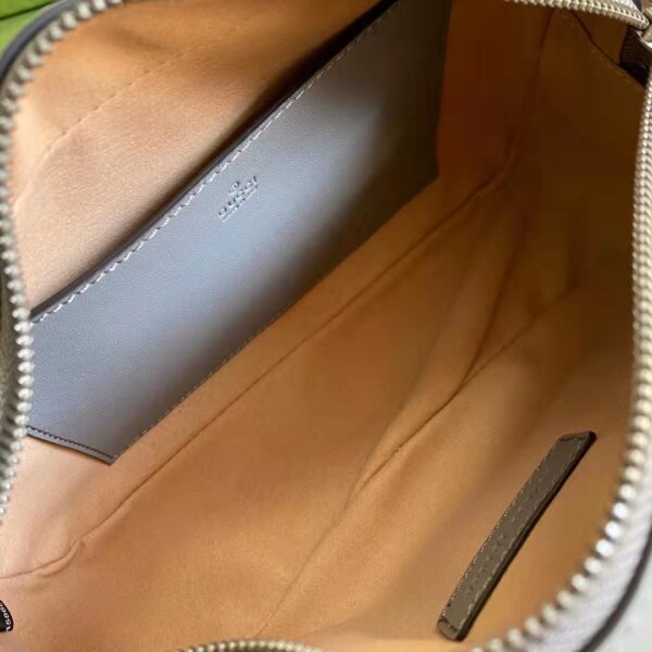 Gucci Women GG Marmont Small Shoulder Bag Grey Matelassé Leather (8)