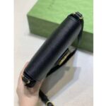 Gucci Women GG Small Messenger Bag with Double G Black Leather - Imagen 5