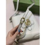Gucci Women GG Small Messenger Bag with Double G White Leather - Bild 5