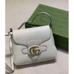 Gucci Women GG Small Messenger Bag with Double G White Leather - Bild 2
