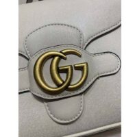 Gucci Women GG Small Messenger Bag with Double G White Leather