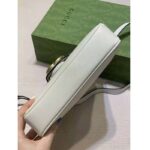 Gucci Women GG Small Messenger Bag with Double G White Leather - Bild 7